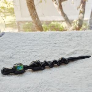 Handmade Halloween Harry Potter Witch or wizard black jewel embellished wand